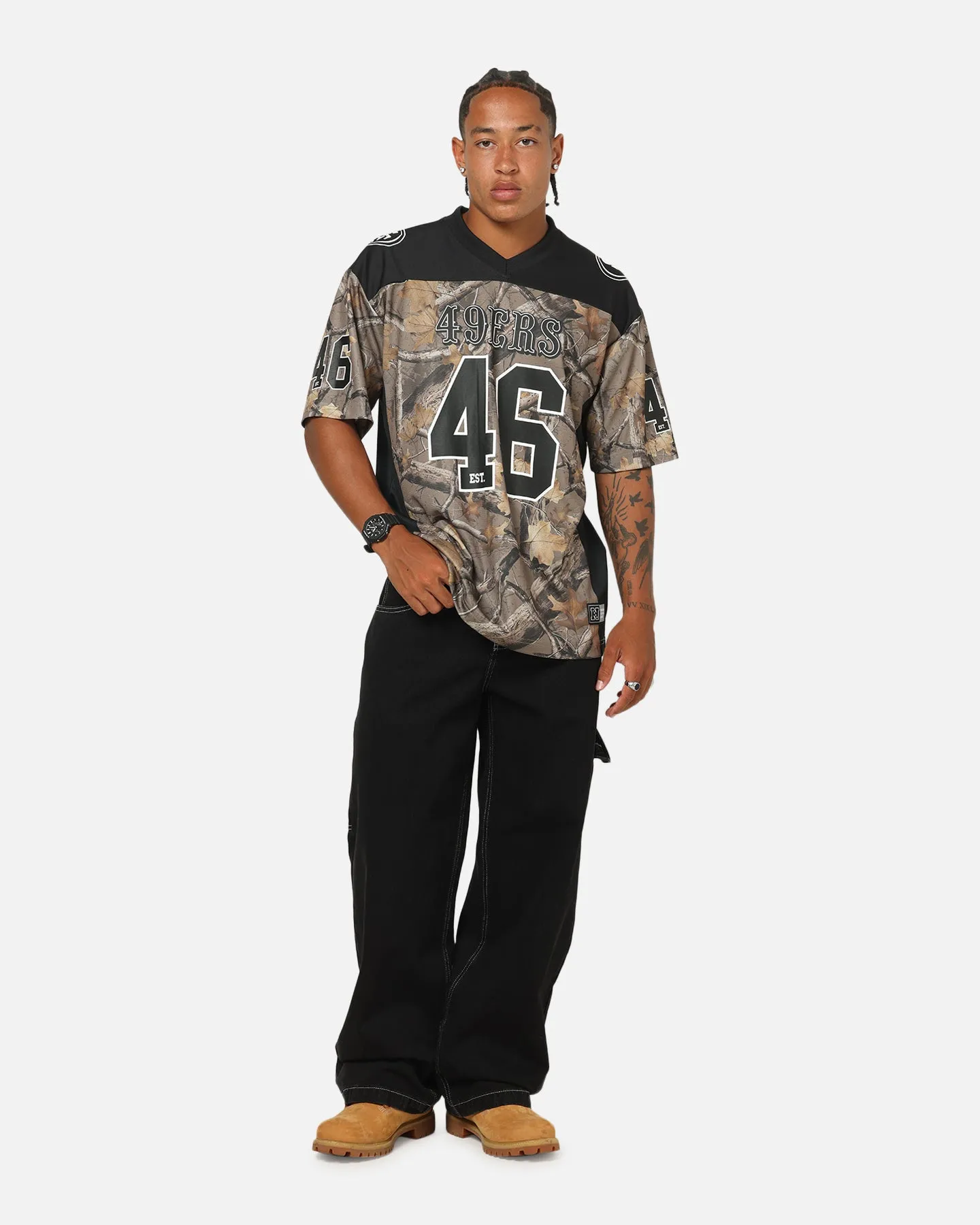 Majestic Athletic San Francisco 49ers Mesh Oversized T-Shirt Khaki Forest Camo sold by Culture Kings product image thumbnail 2