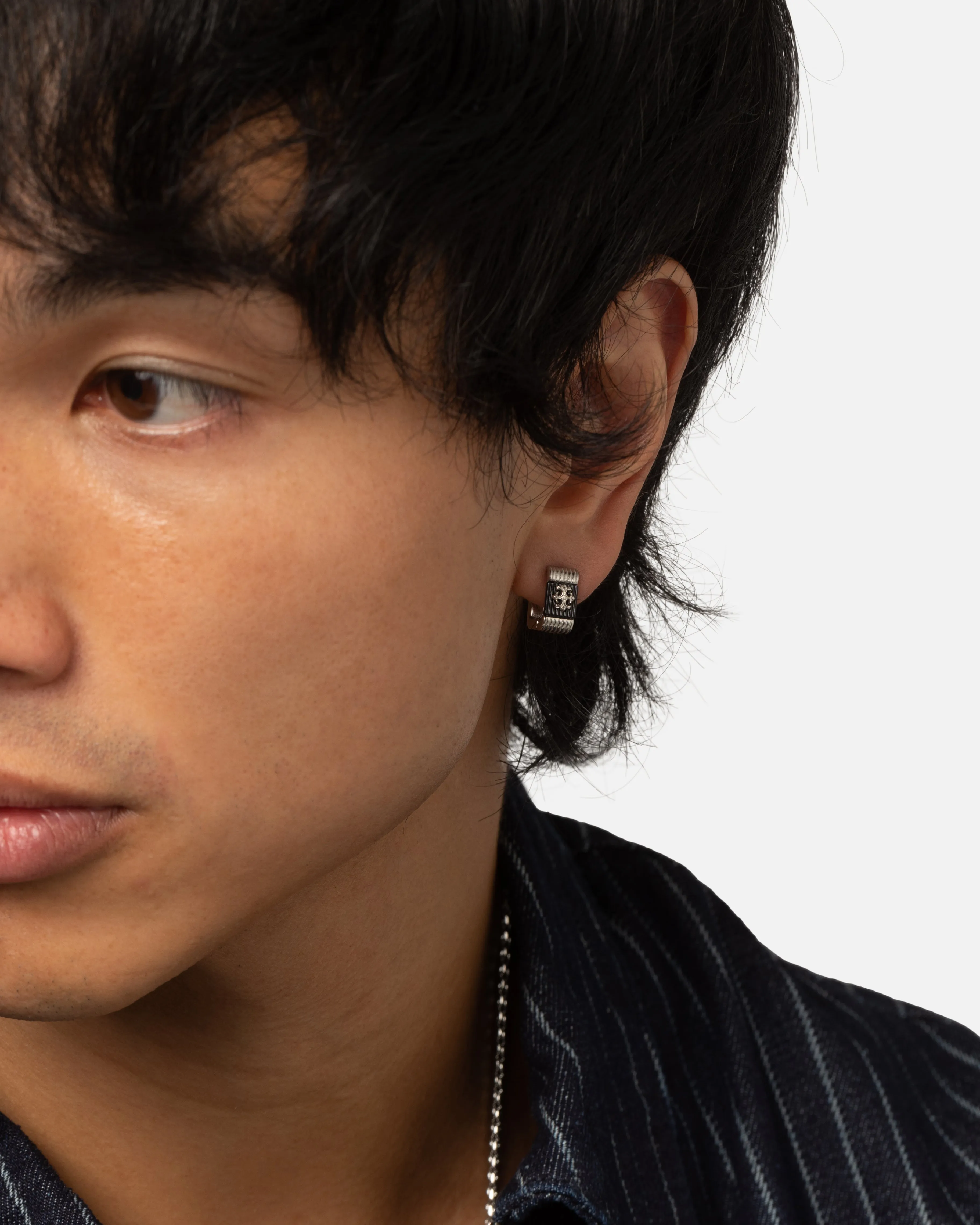 Guess Mainline Rebel Moon 12MM Striped Earrings Steel sold by Culture Kings product image thumbnail 2