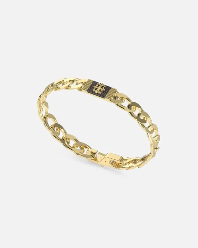 Guess Mainline Rebel Moon 9mm Tag Bracelet Gold made by Culture Kings