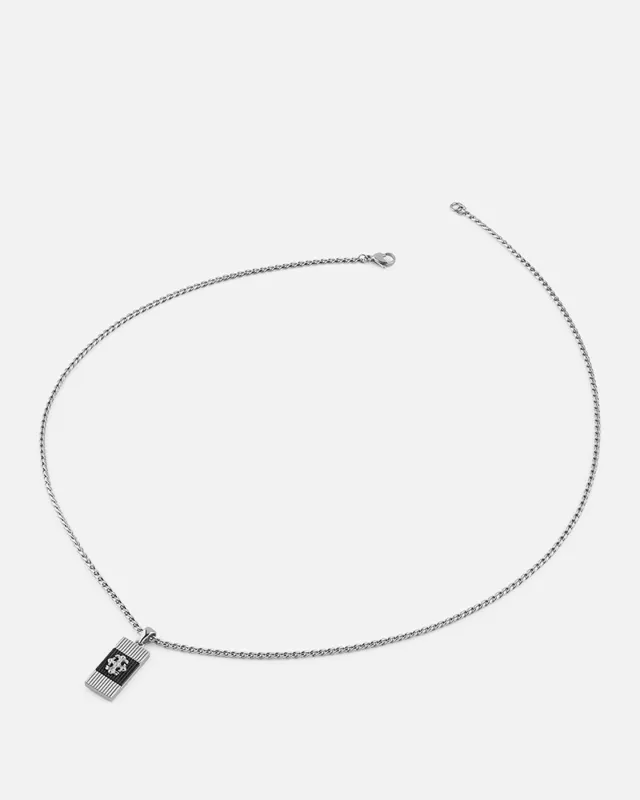 Guess Mainline Rebel Moon 26" Tag Necklace Steel sold by Culture Kings