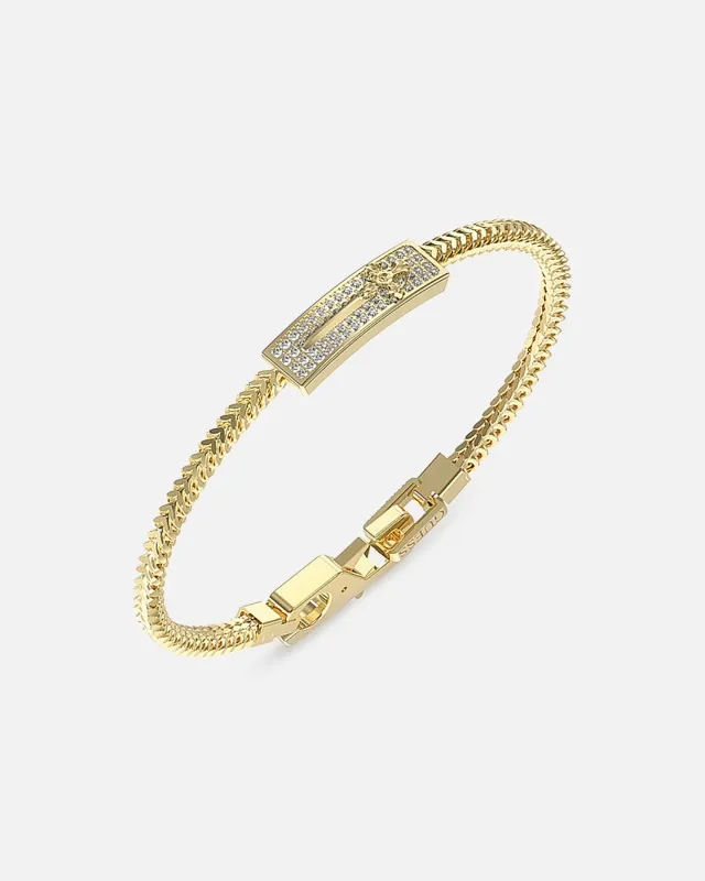 Guess Mainline Rebel Knight Dagger Crystal Bracelet Gold sold by Culture Kings