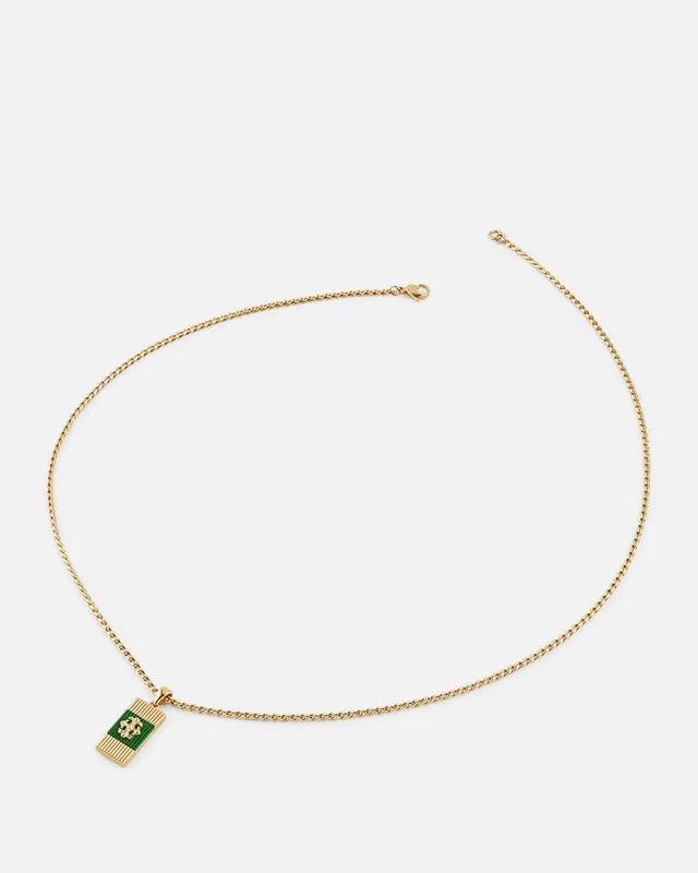 Guess Mainline Rebel Moon 26" Tag Necklace Gold made by Culture Kings