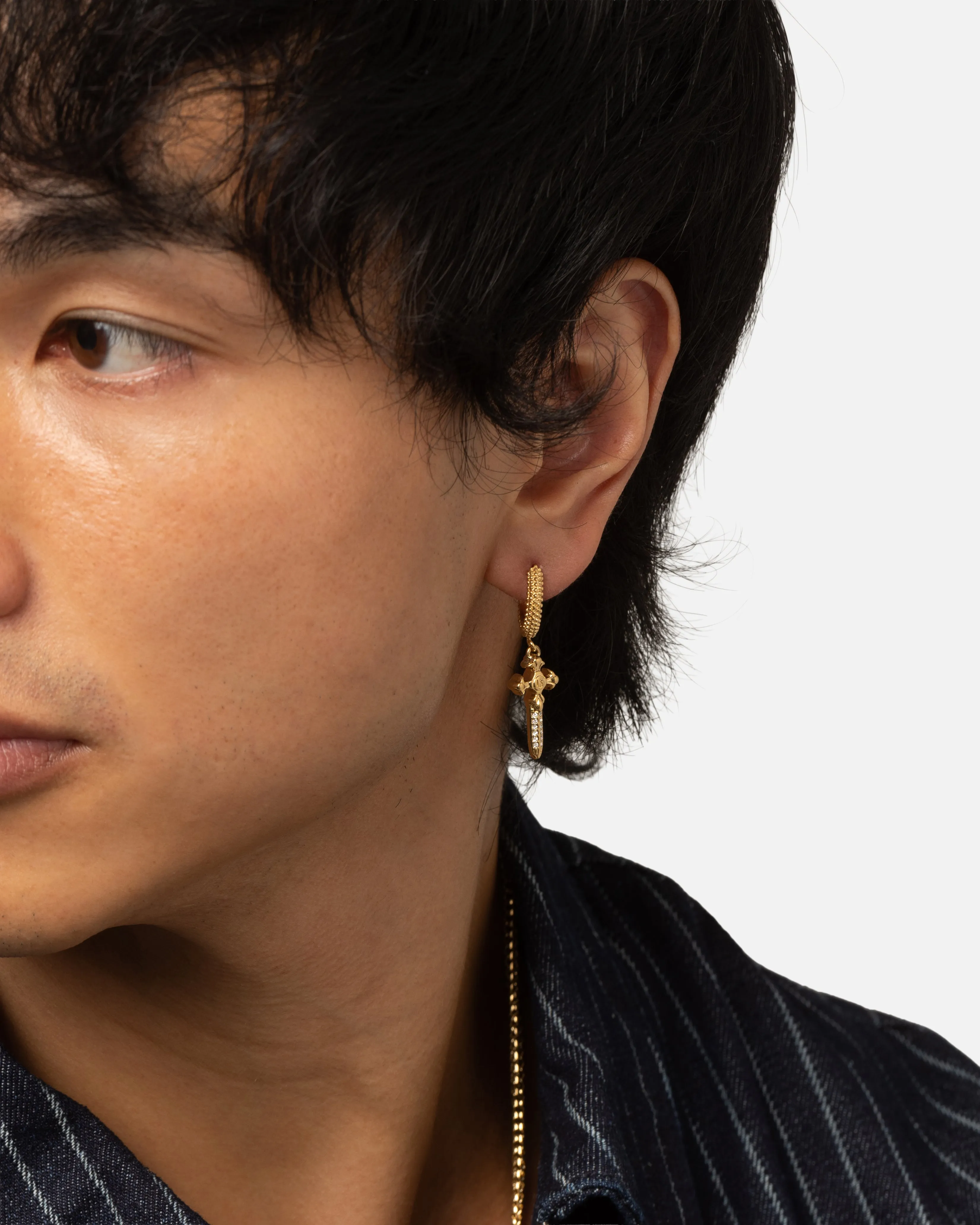 Guess Mainline Rebel Knight Dagger Crystal Earring Gold sold by Culture Kings product image thumbnail 2