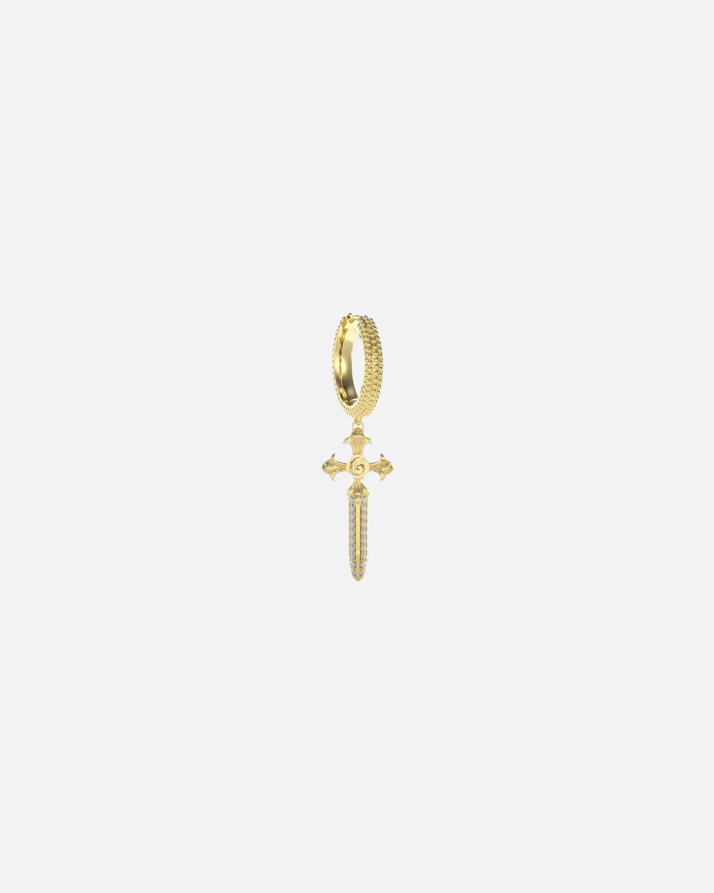 Guess Mainline Rebel Knight Dagger Crystal Earring Gold sold by Culture Kings