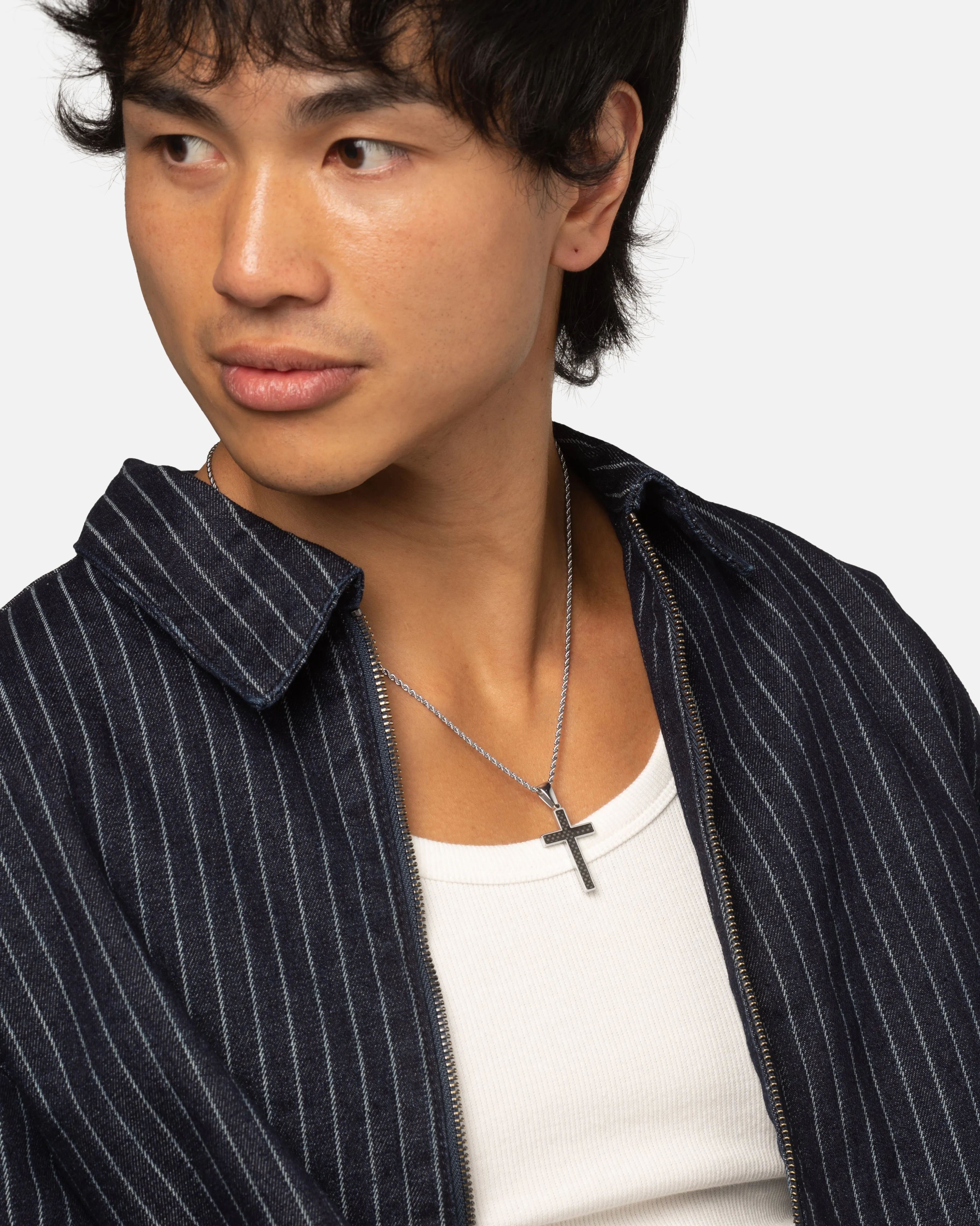 Saint Morta Carbon Cross Pendant Chain White Gold sold by Culture Kings product image thumbnail 4