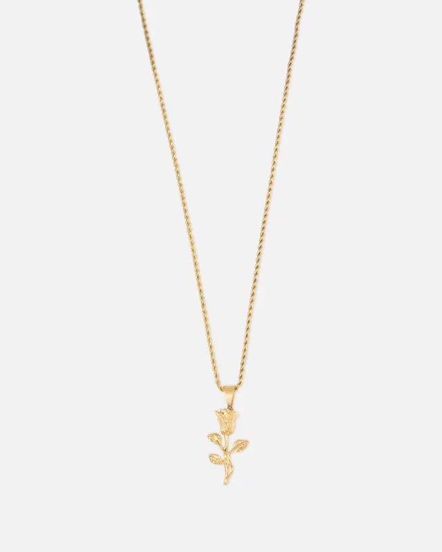 Saint Morta Rose Pendant Chain Gold made by Culture Kings