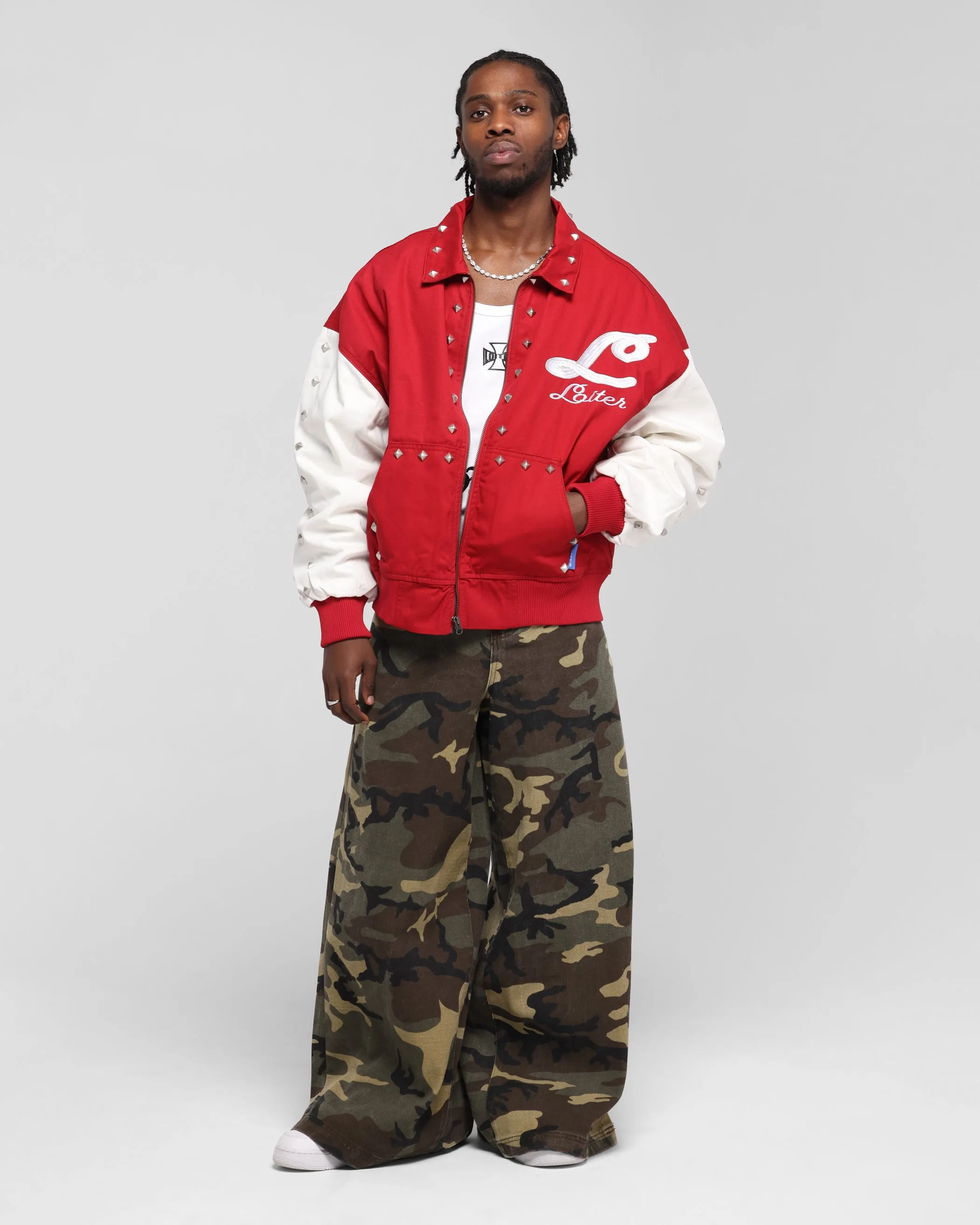 Loiter Frontier Varsity Jacket Red sold by Culture Kings product image thumbnail 3