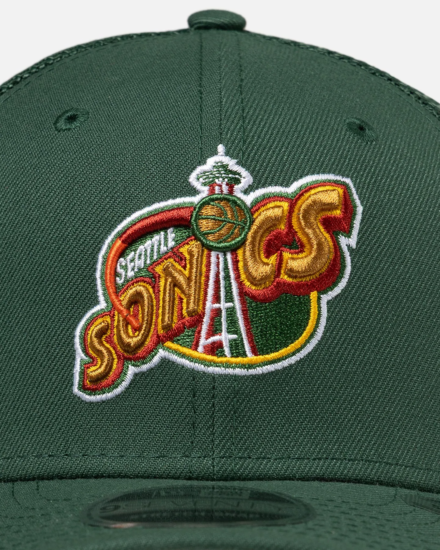 New Era Seattle SuperSonics 'HWC' 9SEVENTY Trucker Stretch Snapback Dark Green sold by Culture Kings product image thumbnail 5