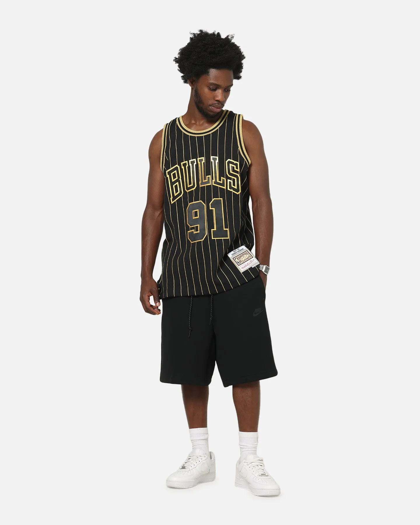 Mitchell & Ness Chicago Bulls Dennis Rodman Swing Jersey Black/Gold sold by Culture Kings product image thumbnail 3