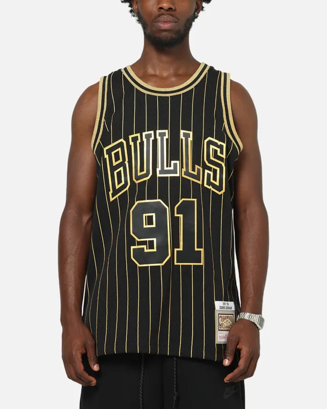 Mitchell & Ness Chicago Bulls Dennis Rodman Swing Jersey Black/Gold sold by Culture Kings