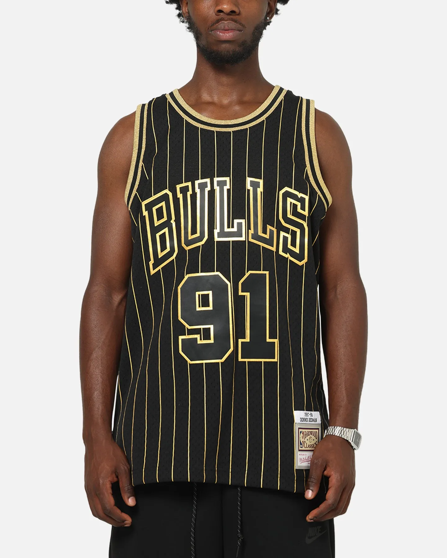 Mitchell & Ness Chicago Bulls Dennis Rodman Swing Jersey Black/Gold sold by Culture Kings