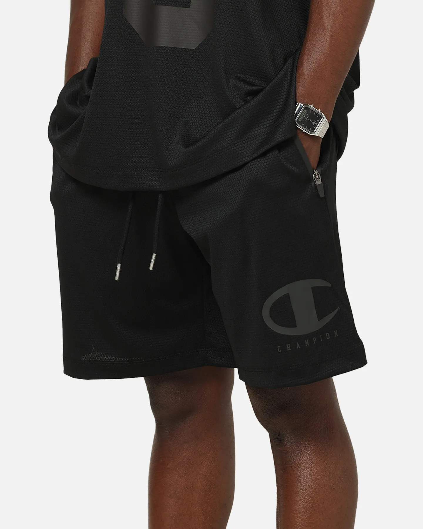 Champion Rochester Mesh Shorts Black sold by Culture Kings product image thumbnail 3