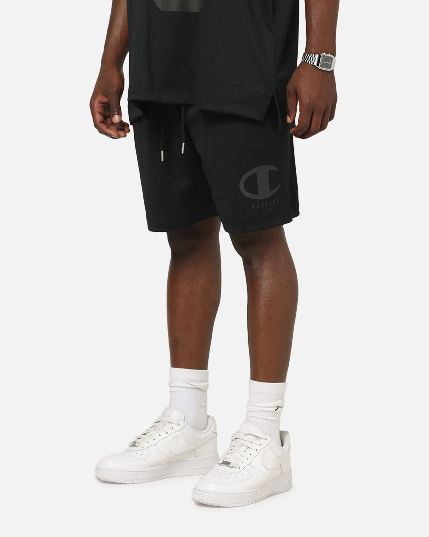Champion Rochester Mesh Shorts Black sold by Culture Kings