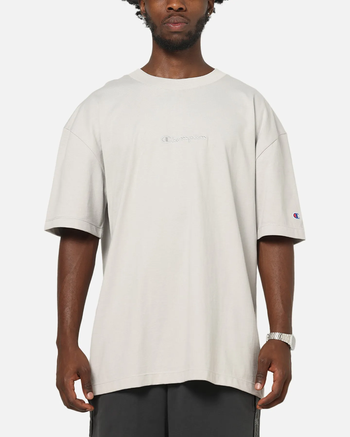 Champion Heritage New Script T-Shirt Iron Grey sold by Culture Kings