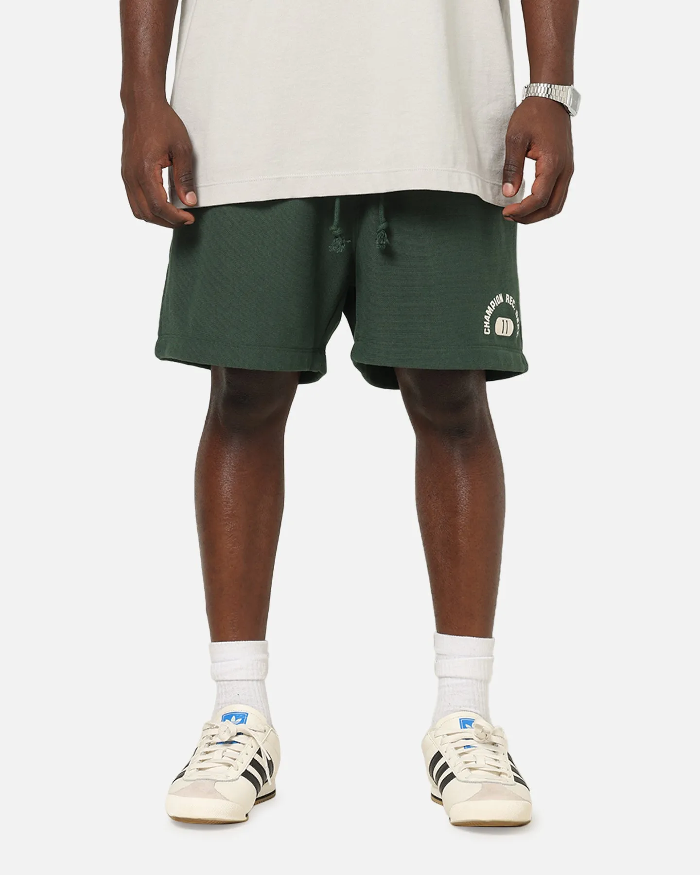 Champion Reverse Weave Terry Flock 5" Shorts Dark Green sold by Culture Kings product image thumbnail 5