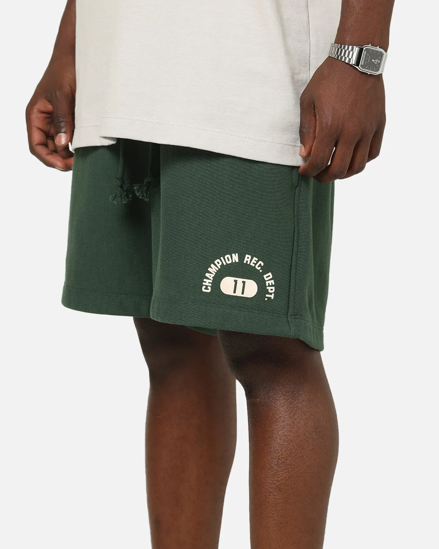 Champion Reverse Weave Terry Flock 5" Shorts Dark Green sold by Culture Kings product image thumbnail 3