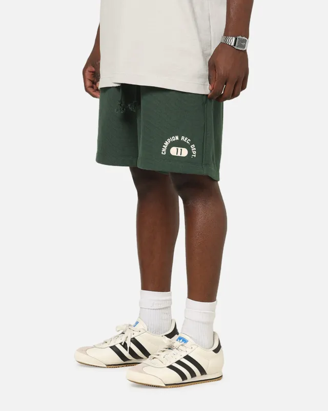Champion Reverse Weave Terry Flock 5" Shorts Dark Green sold by Culture Kings