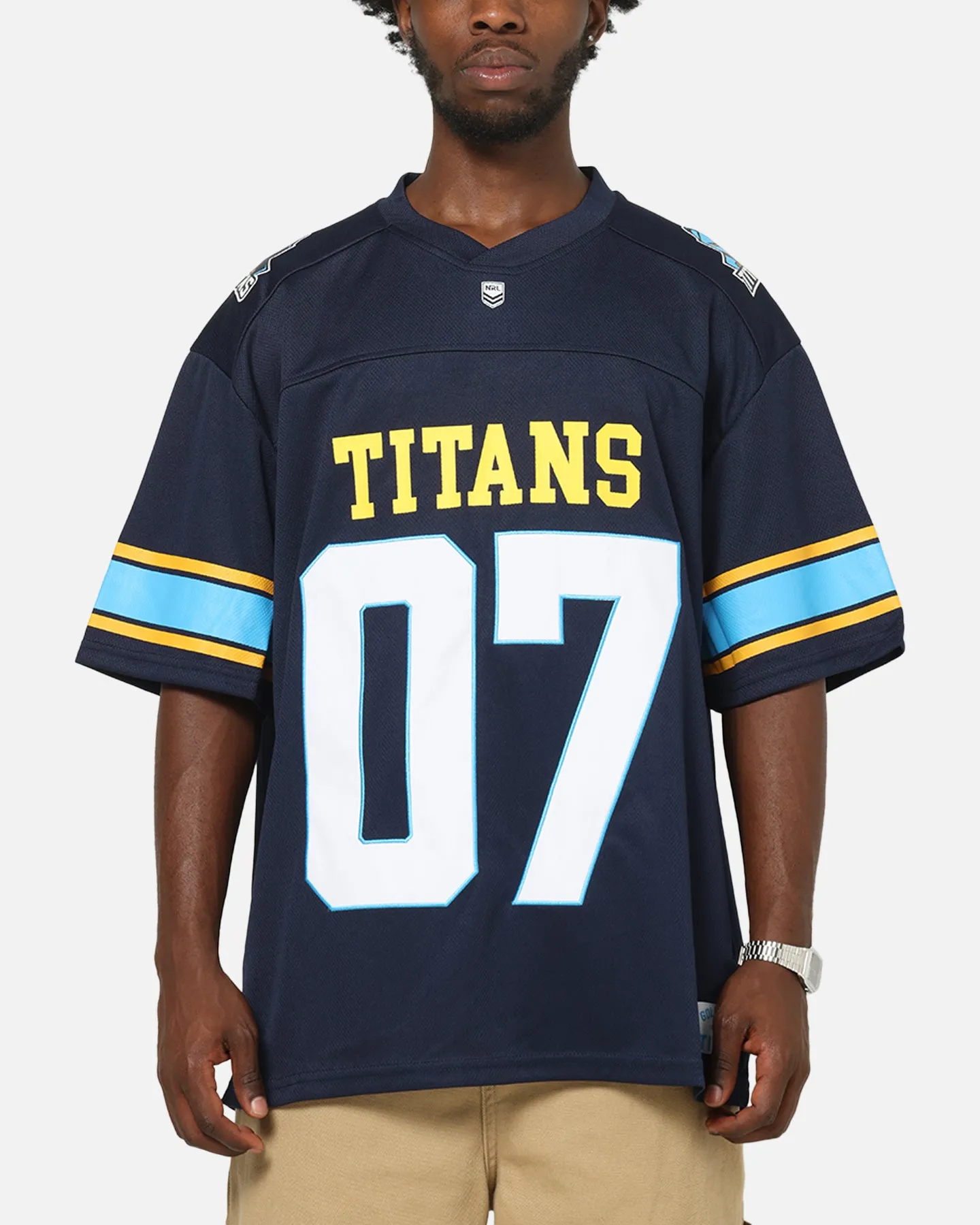 Bleacher Athletic Gold Coast Titans NRL Gridiron Mesh Jersey Official Team Color sold by Culture Kings