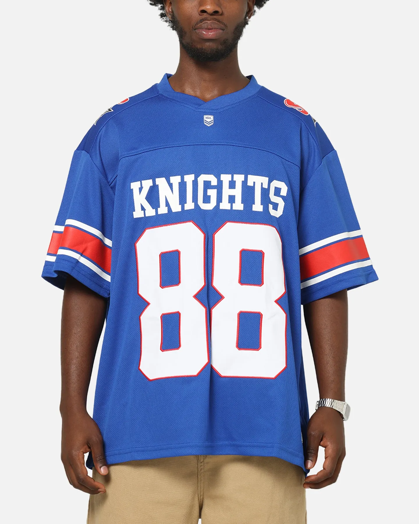 Bleacher Athletic Newcastle Knights NRL Gridiron Mesh Jersey Official Team Color sold by Culture Kings