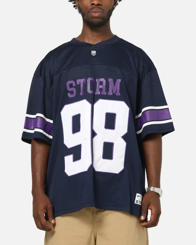 Bleacher Athletic Melbourne Storm NRL Gridiron Mesh Jersey Official Team Color sold by Culture Kings