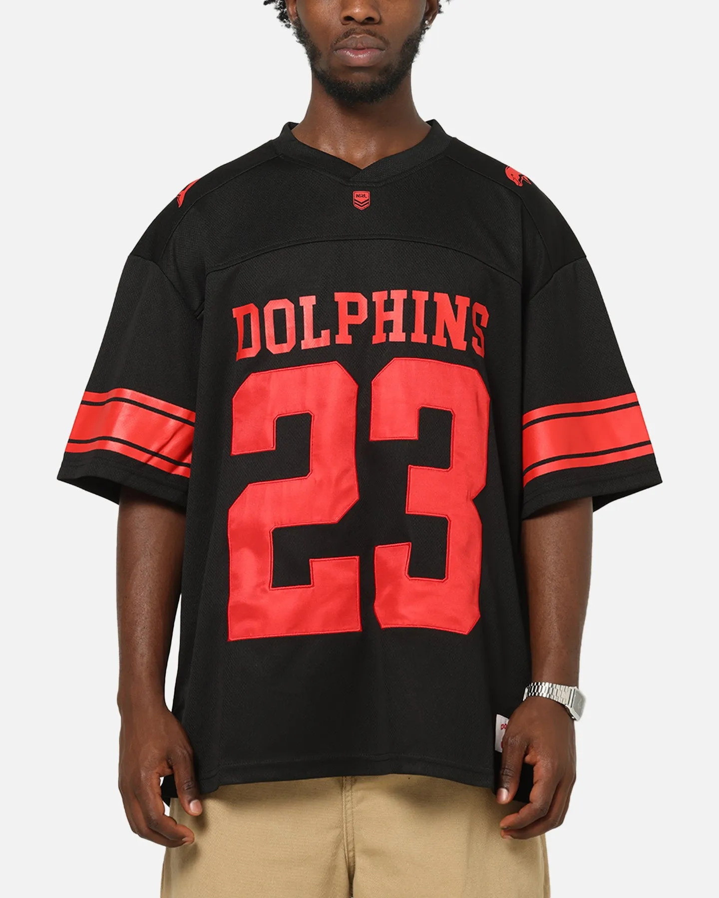 Bleacher Athletic Dolphins NRL Gridiron Mesh Jersey Official Team Color sold by Culture Kings