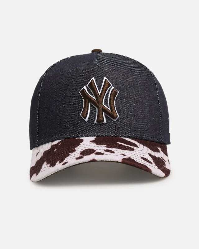 New Era New York Yankees 'Denim Cowhide' 9FORTY A-Frame Snapback Navy made by New Era