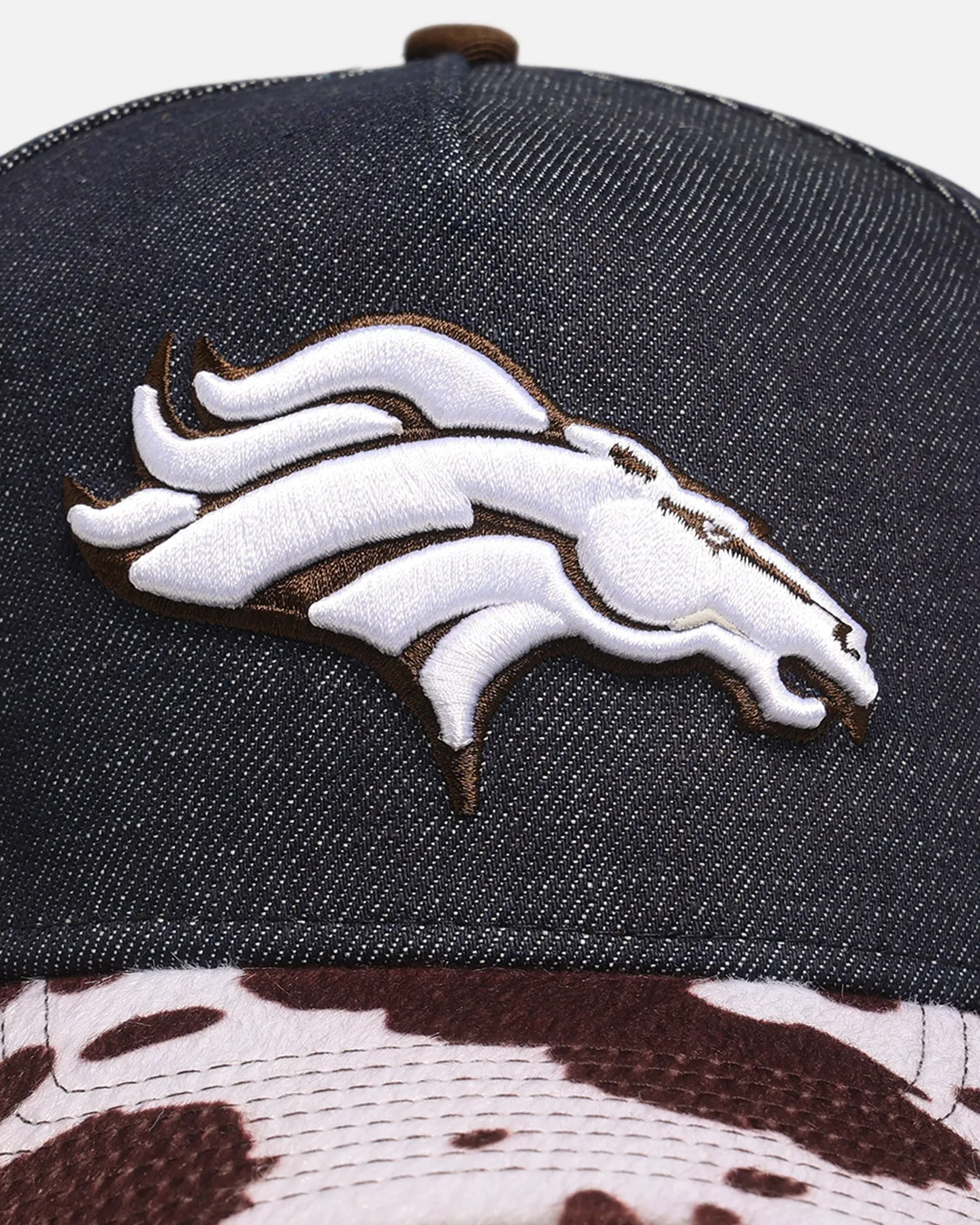 New Era Denver Broncos 'Denim Cowhide' 9FORTY A-Frame Snapback Navy sold by Culture Kings product image thumbnail 5