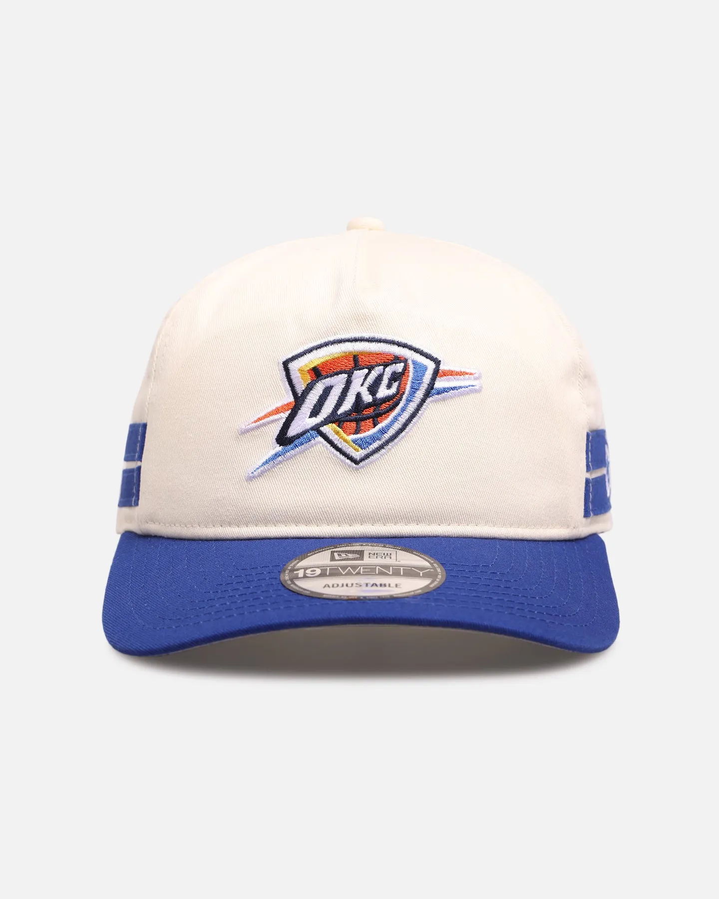 New Era Oklahoma City Thunder 'Stripe' 19TWENTY Snapback Chrome/Official Team Color sold by Culture Kings