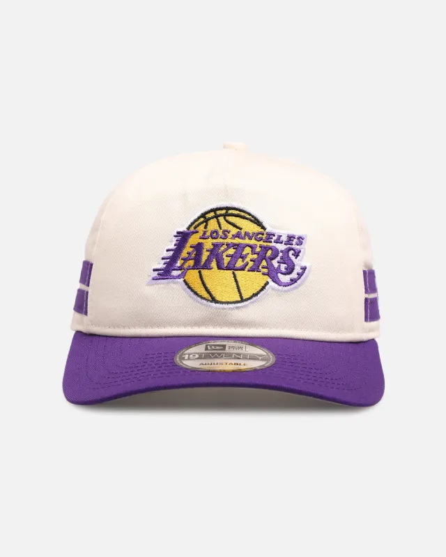 New Era Los Angeles Lakers 'Stripe' 19TWENTY Snapback Chrome/Official Team Color sold by Culture Kings