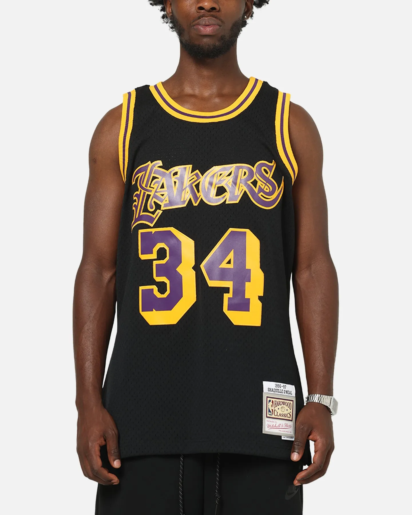 Mitchell & Ness Los Angeles Lakers Shaquille O'Neal Gothic Swing Jersey Black sold by Culture Kings