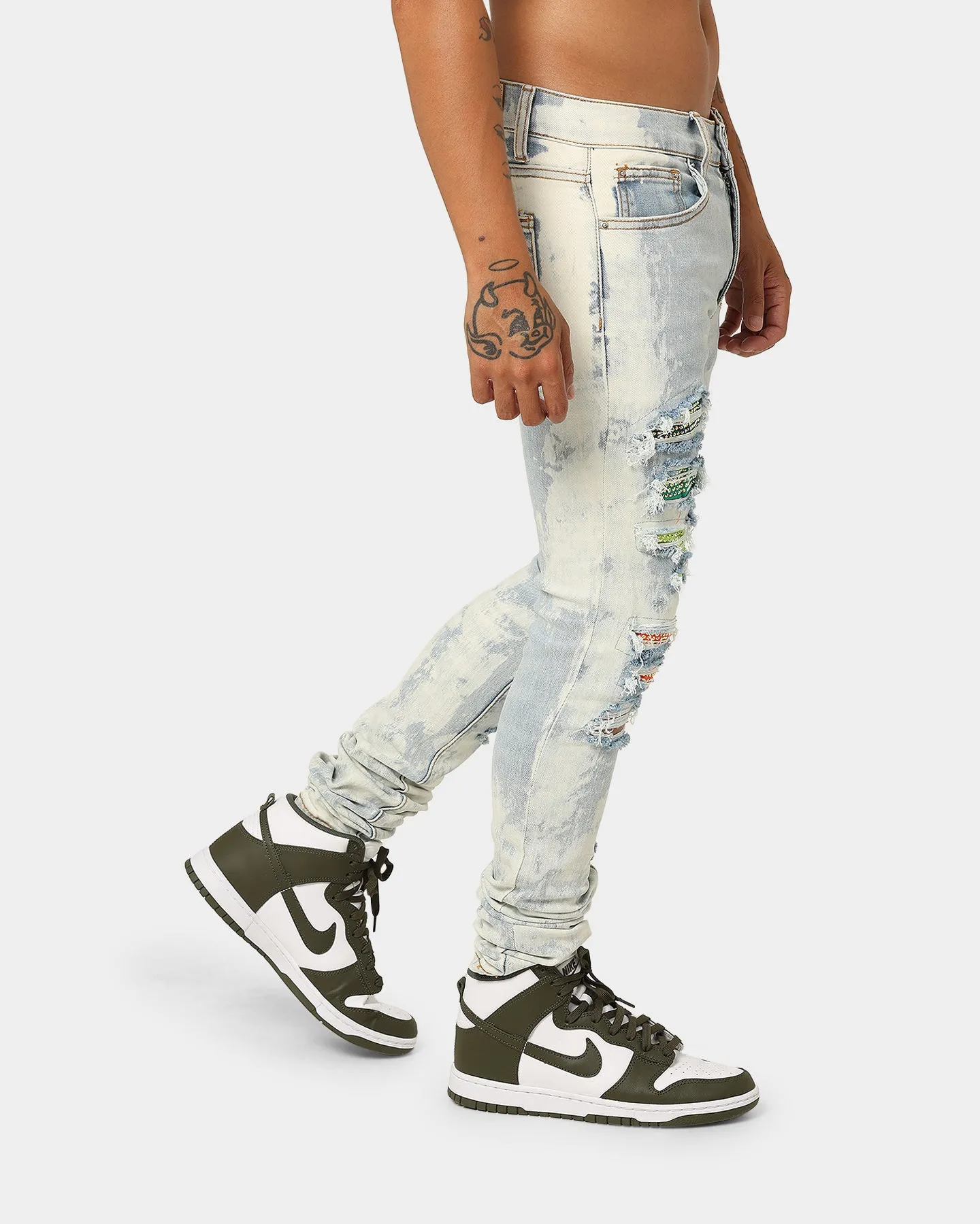 MNML X409 Stretch Rhinestone Denim Jeans Blue sold by Culture Kings product image thumbnail 5