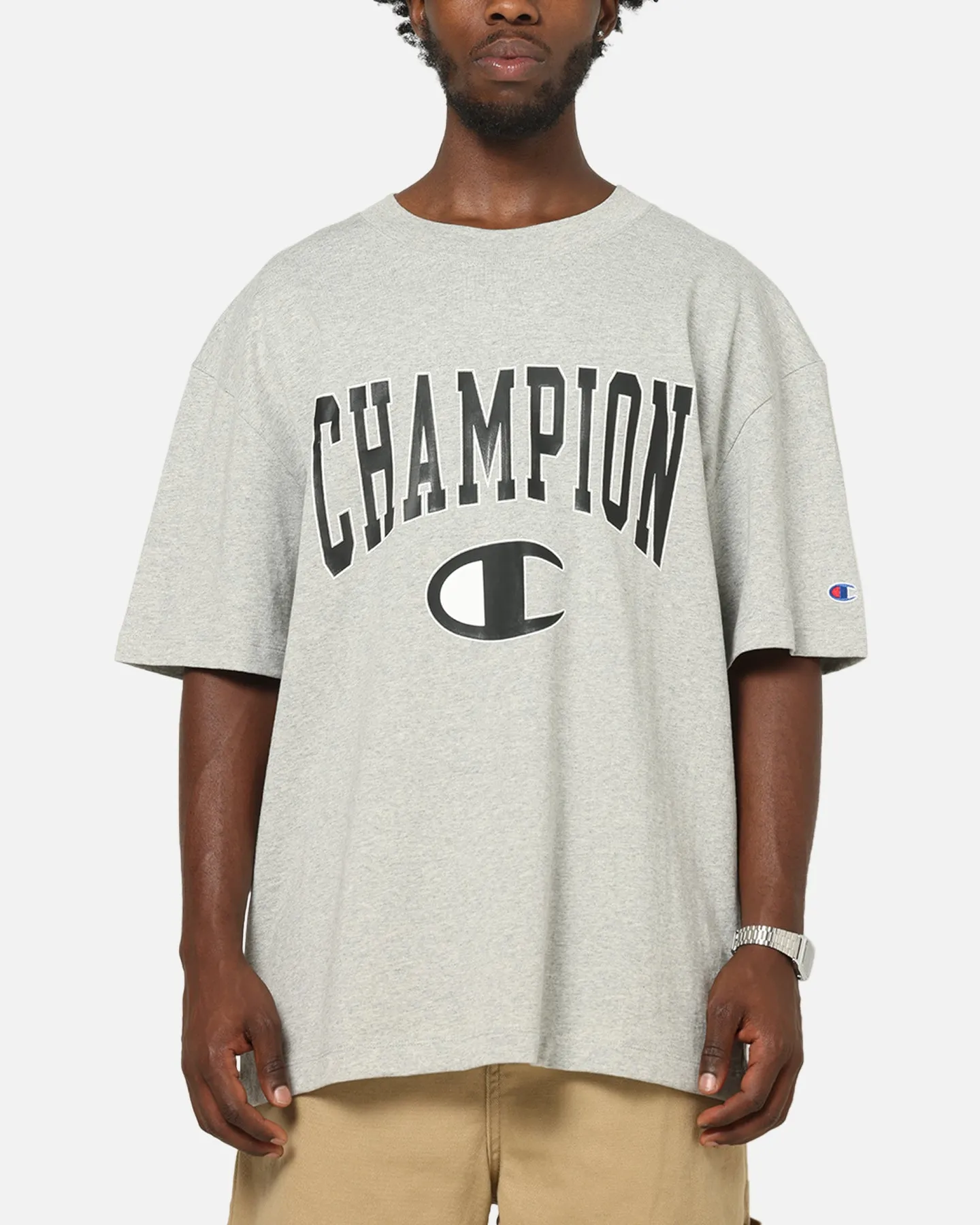 Champion CH Crew Athletic T-Shirt Grey Marle sold by Culture Kings