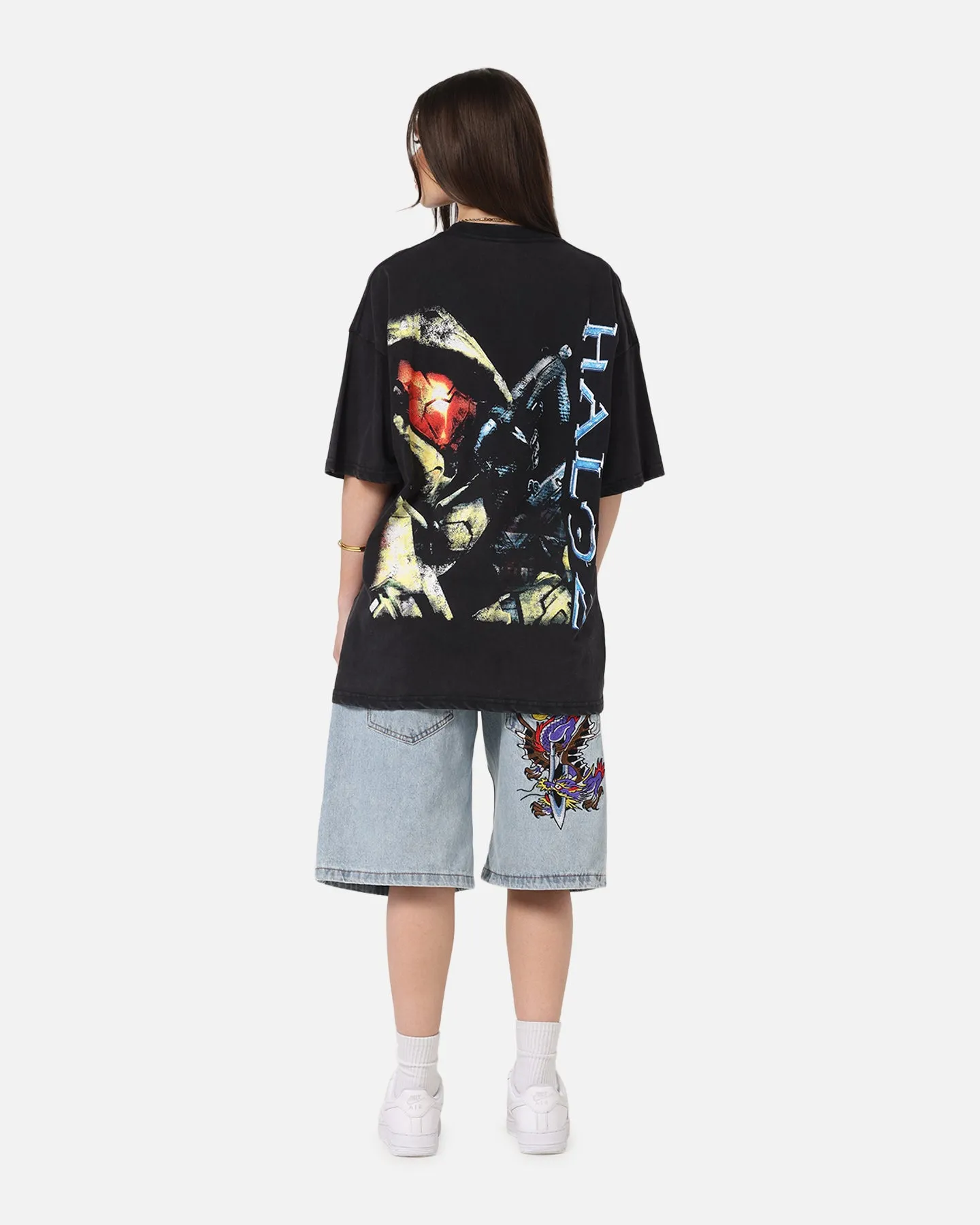 73Studio X Halo Halo 2 Masterchief Vintage T-Shirt Black Acidwash sold by Culture Kings product image thumbnail 4