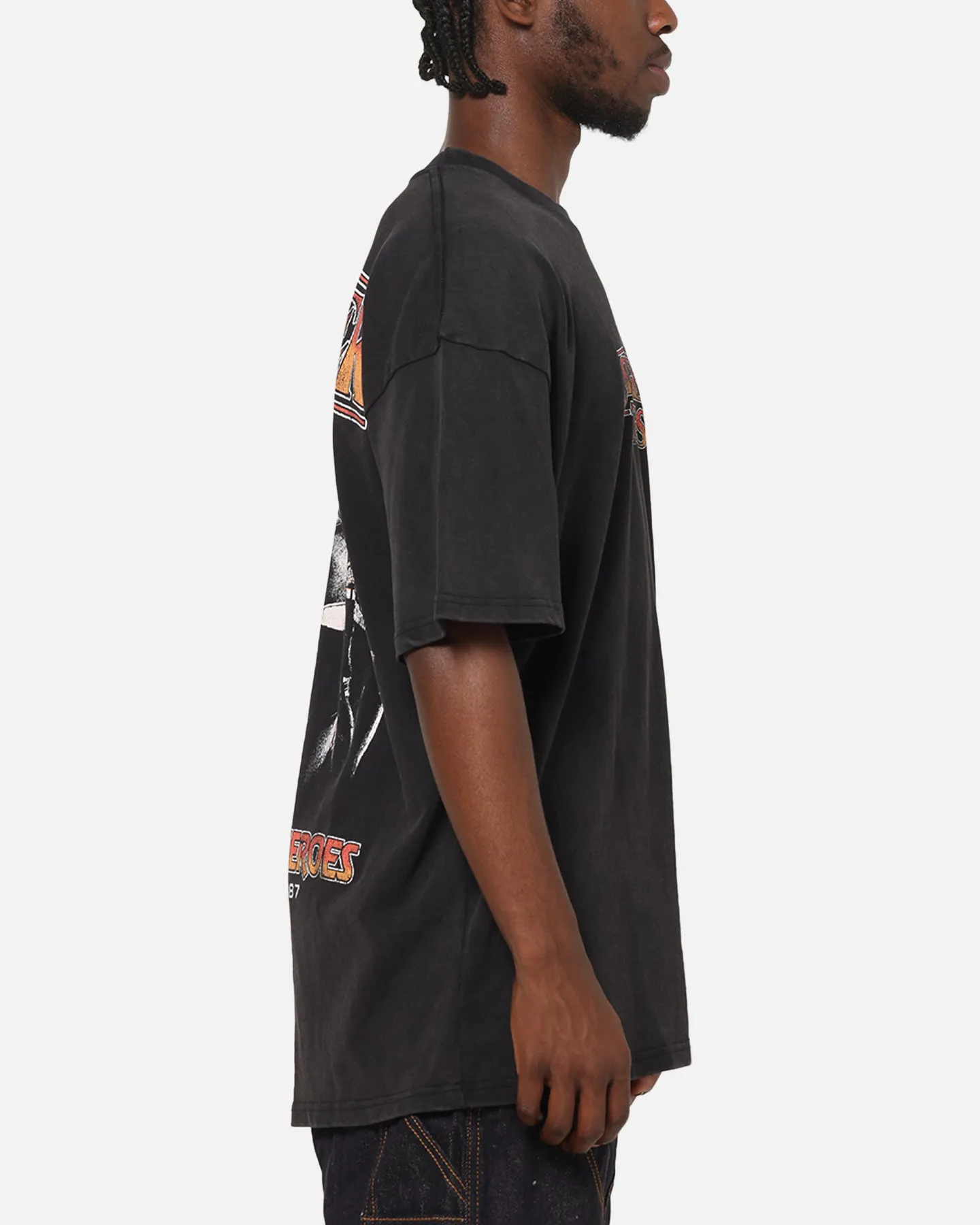 73Studio X Stranger Things Hawkins Heroes T-Shirt Black Acidwash sold by Culture Kings product image thumbnail 5