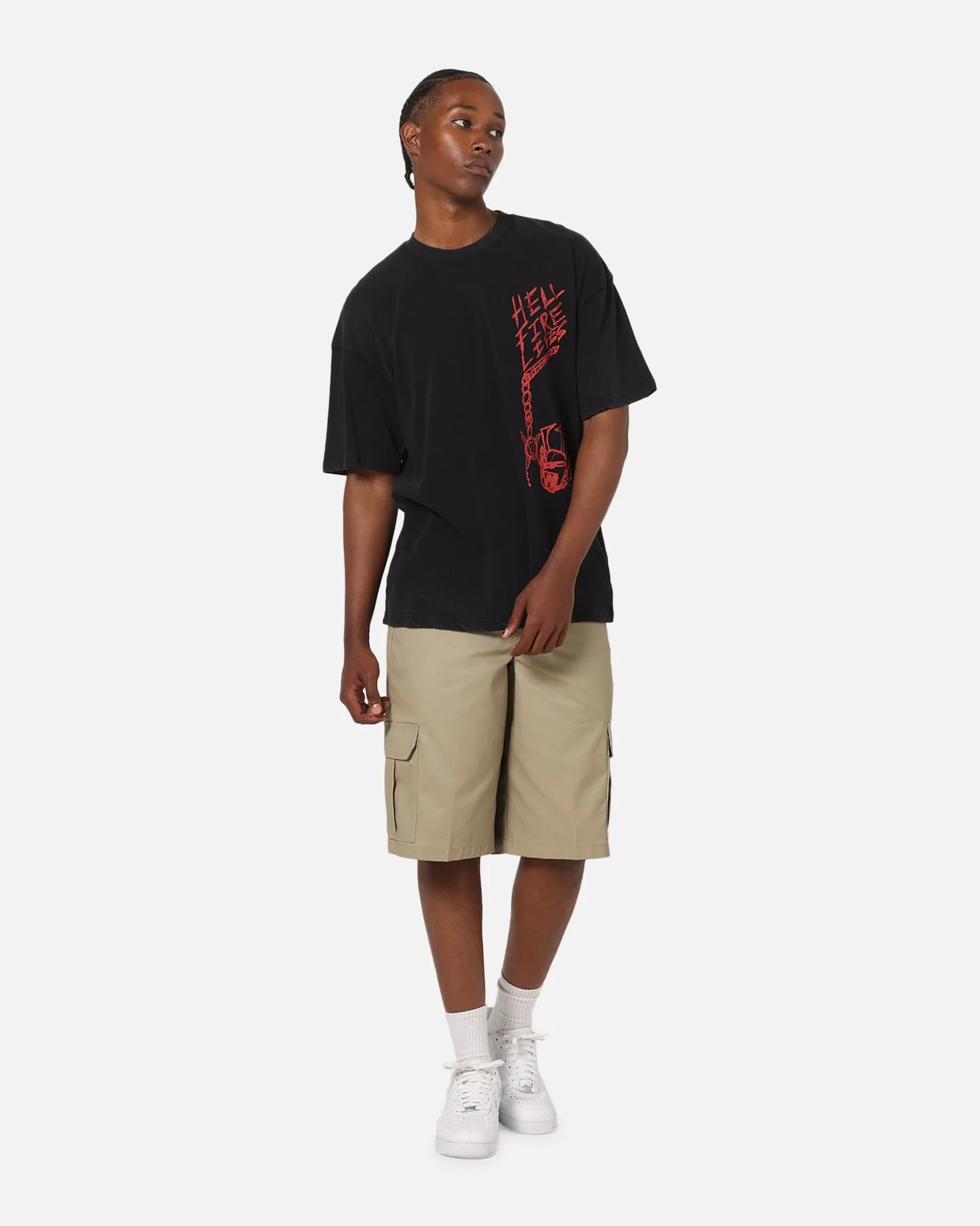 73Studio X Stranger Things Hellfire Lives T-Shirt Black Acidwash sold by Culture Kings product image thumbnail 4