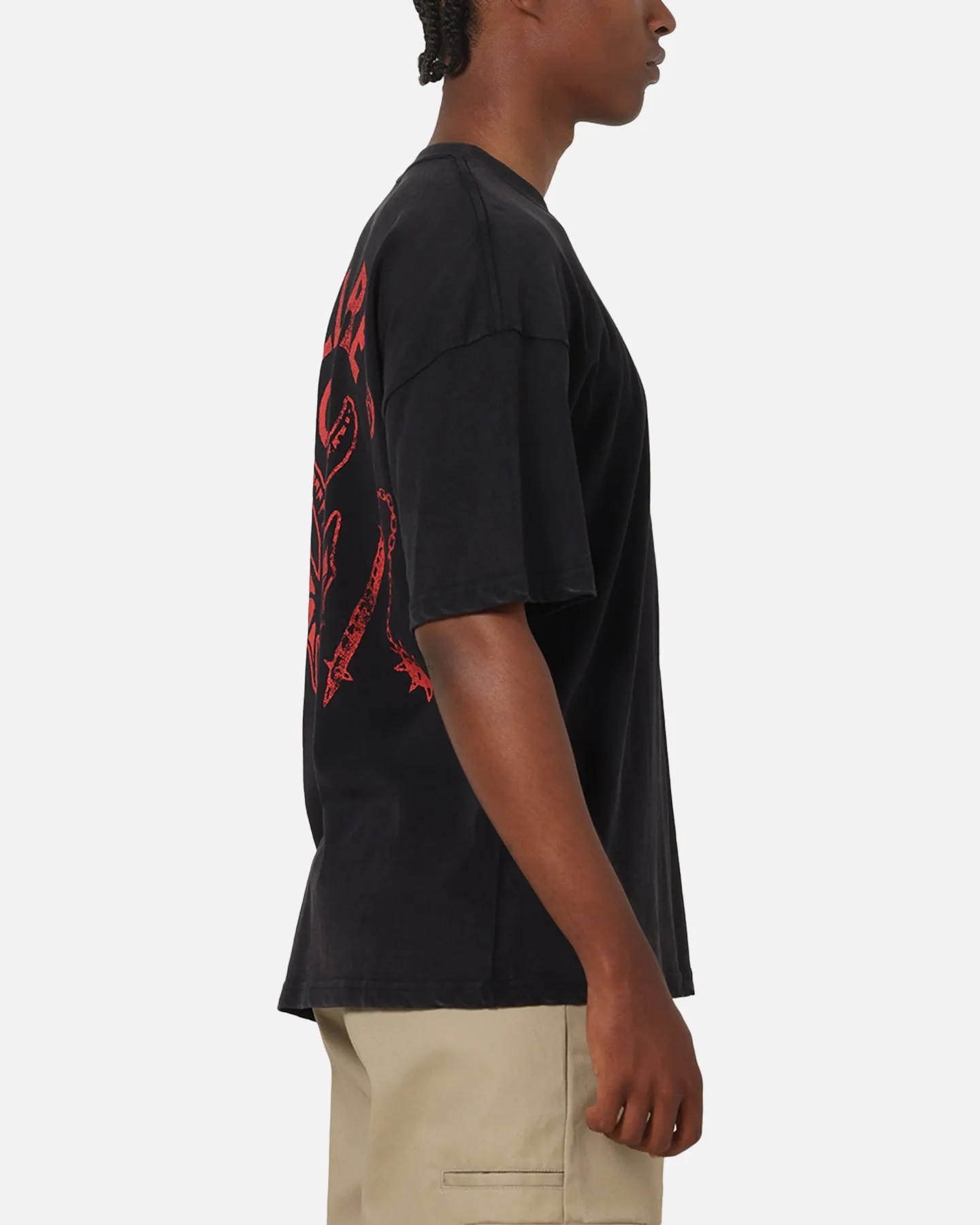 73Studio X Stranger Things Hellfire Lives T-Shirt Black Acidwash sold by Culture Kings product image thumbnail 5