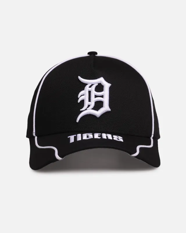 New Era Detroit Tigers 'Piping' 9FORTY A-Frame Snapback Black/White sold by Culture Kings