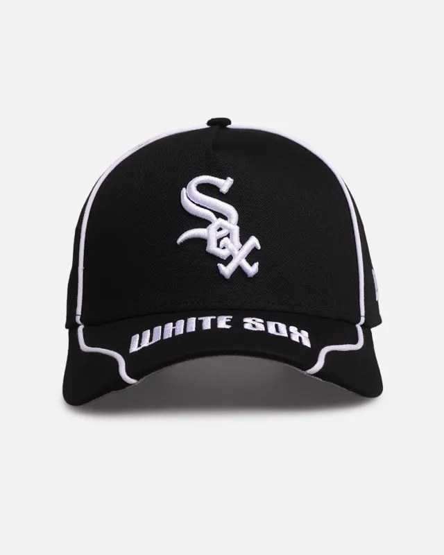 New Era Chicago White Sox 'Piping' 9FORTY A-Frame Snapback Black/White made by New Era