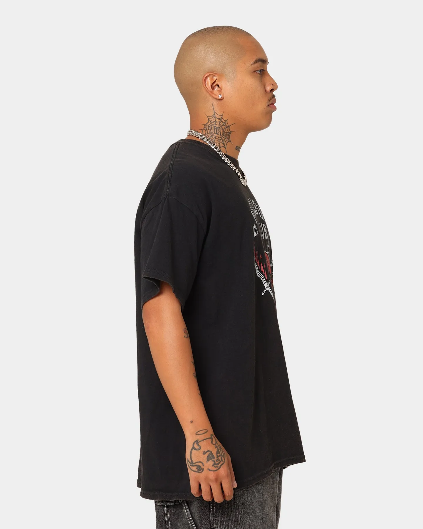 73Studio 73Studio X Stranger Things Hellfire Club Vintage T-Shirt Washed Black sold by Culture Kings product image thumbnail 5