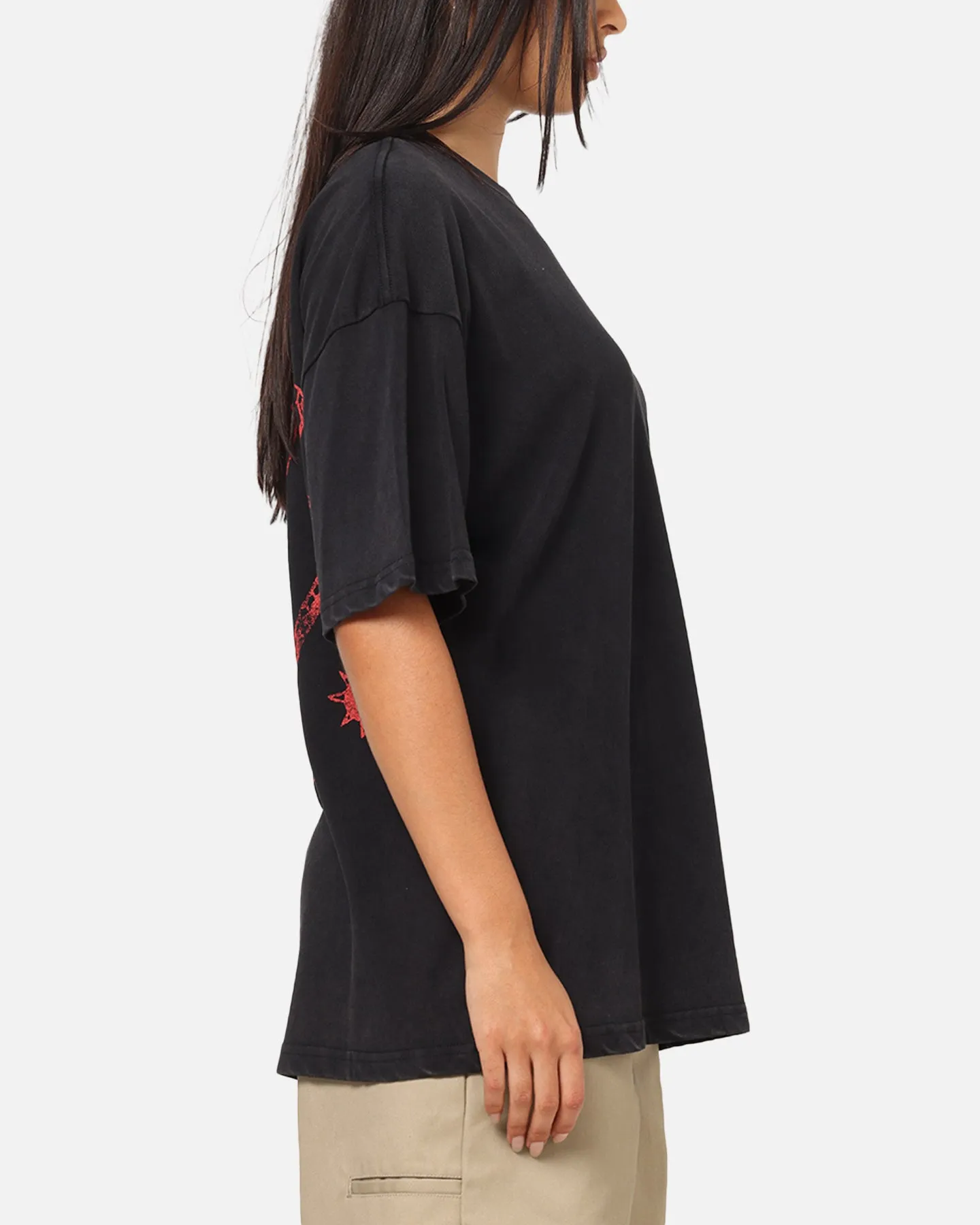 73Studio X Stranger Things Hellfire Lives T-Shirt Black Acidwash sold by Culture Kings product image thumbnail 5