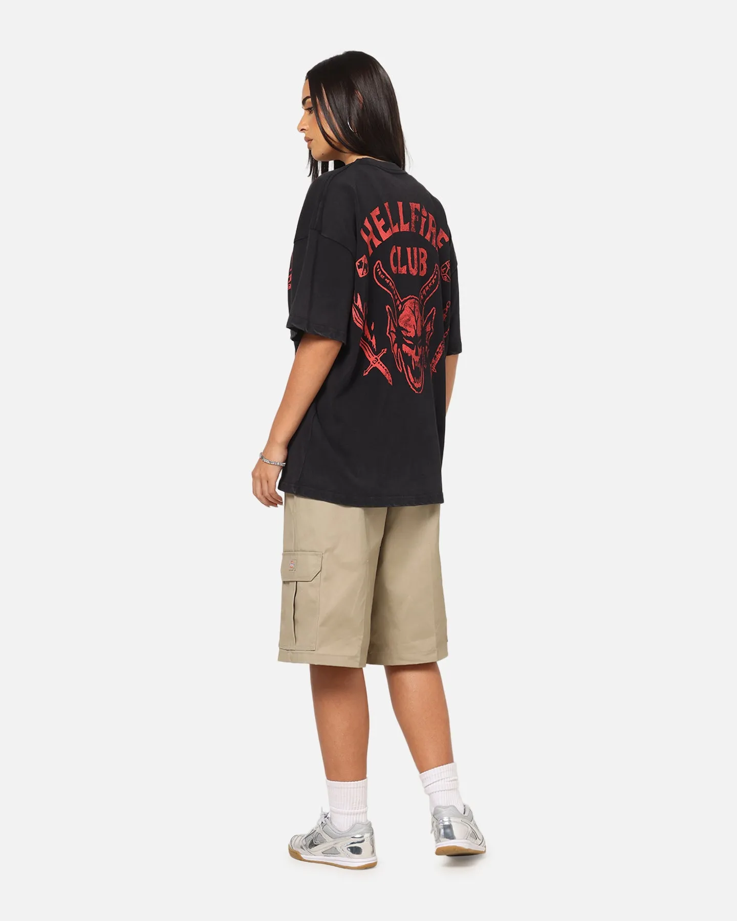 73Studio X Stranger Things Hellfire Lives T-Shirt Black Acidwash sold by Culture Kings product image thumbnail 3