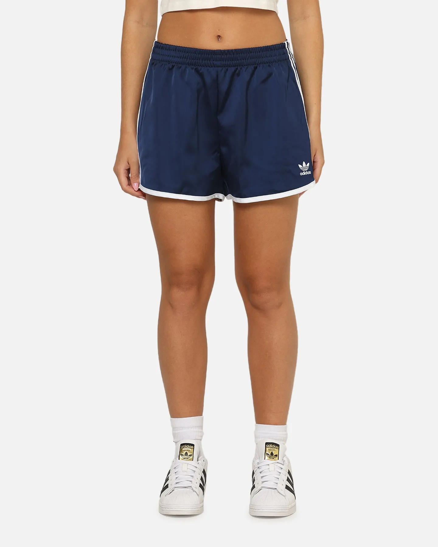 Adidas Women's Adicolor 3-Stripes Sprinter Shorts Indigo/White sold by Culture Kings