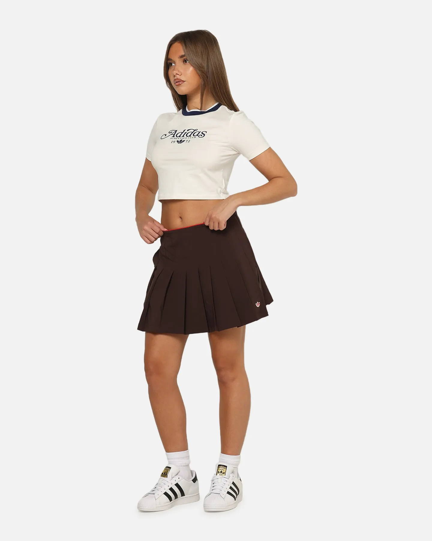 Adidas Women's Originals Pleated Skort Dark Brown sold by Culture Kings product image thumbnail 2