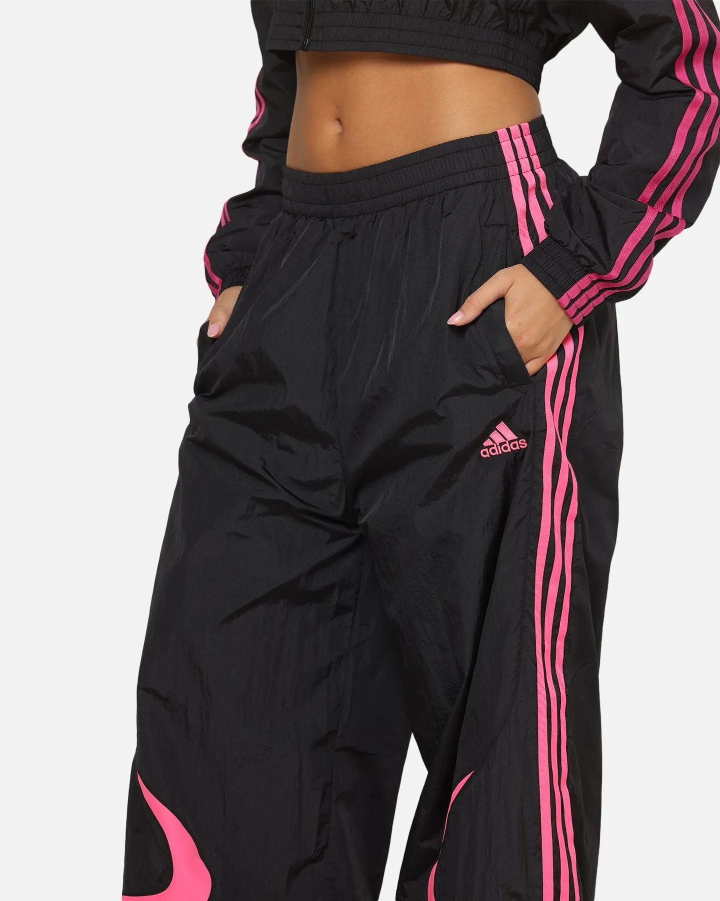 Adidas Women's Teamgeist Track Pants Black/Pink sold by Culture Kings product image thumbnail 3