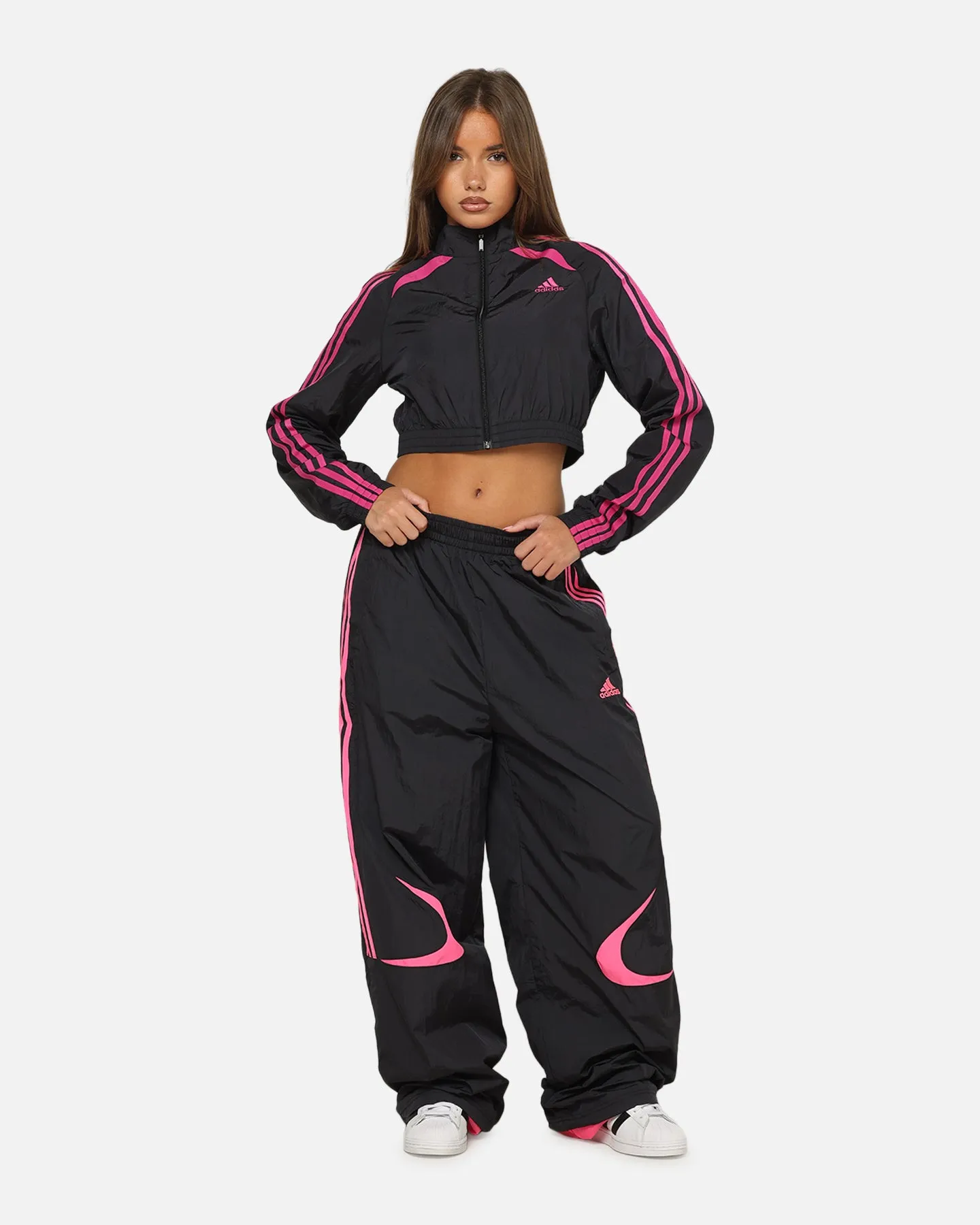 Adidas Women's Teamgeist Track Pants Black/Pink sold by Culture Kings product image thumbnail 2