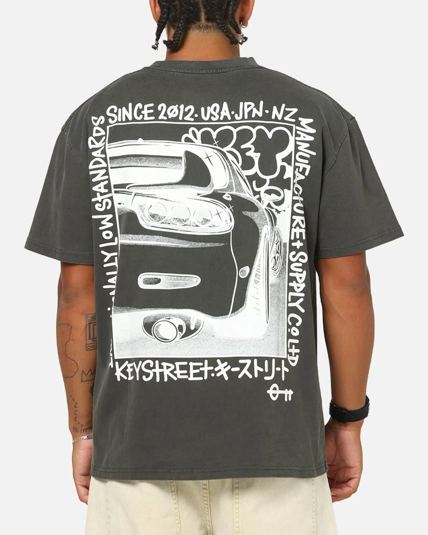 Key Street Twotone T-Shirt Black Wash sold by Culture Kings