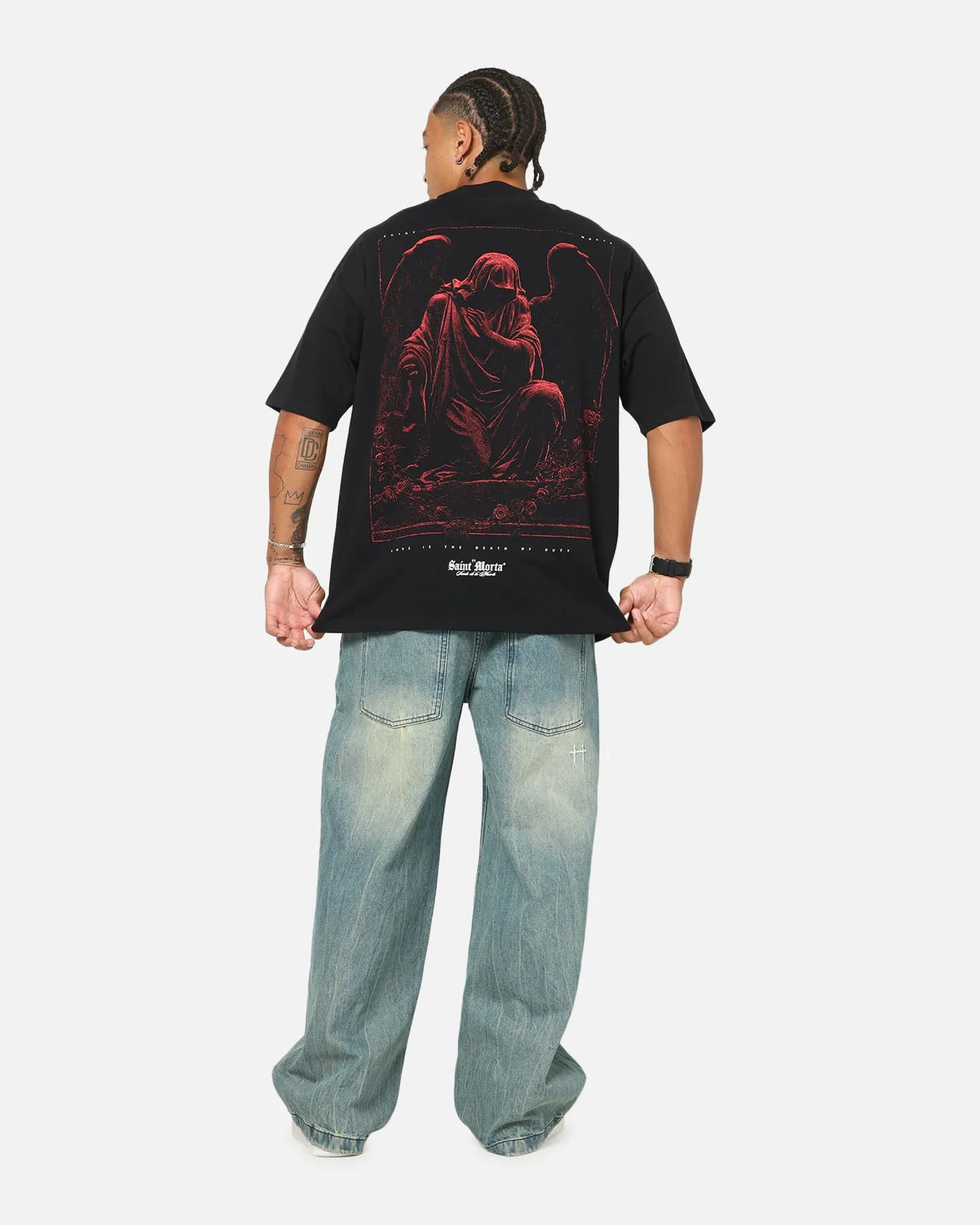 Saint Morta Divine Duty Mock Neck T-Shirt Black sold by Culture Kings product image thumbnail 3