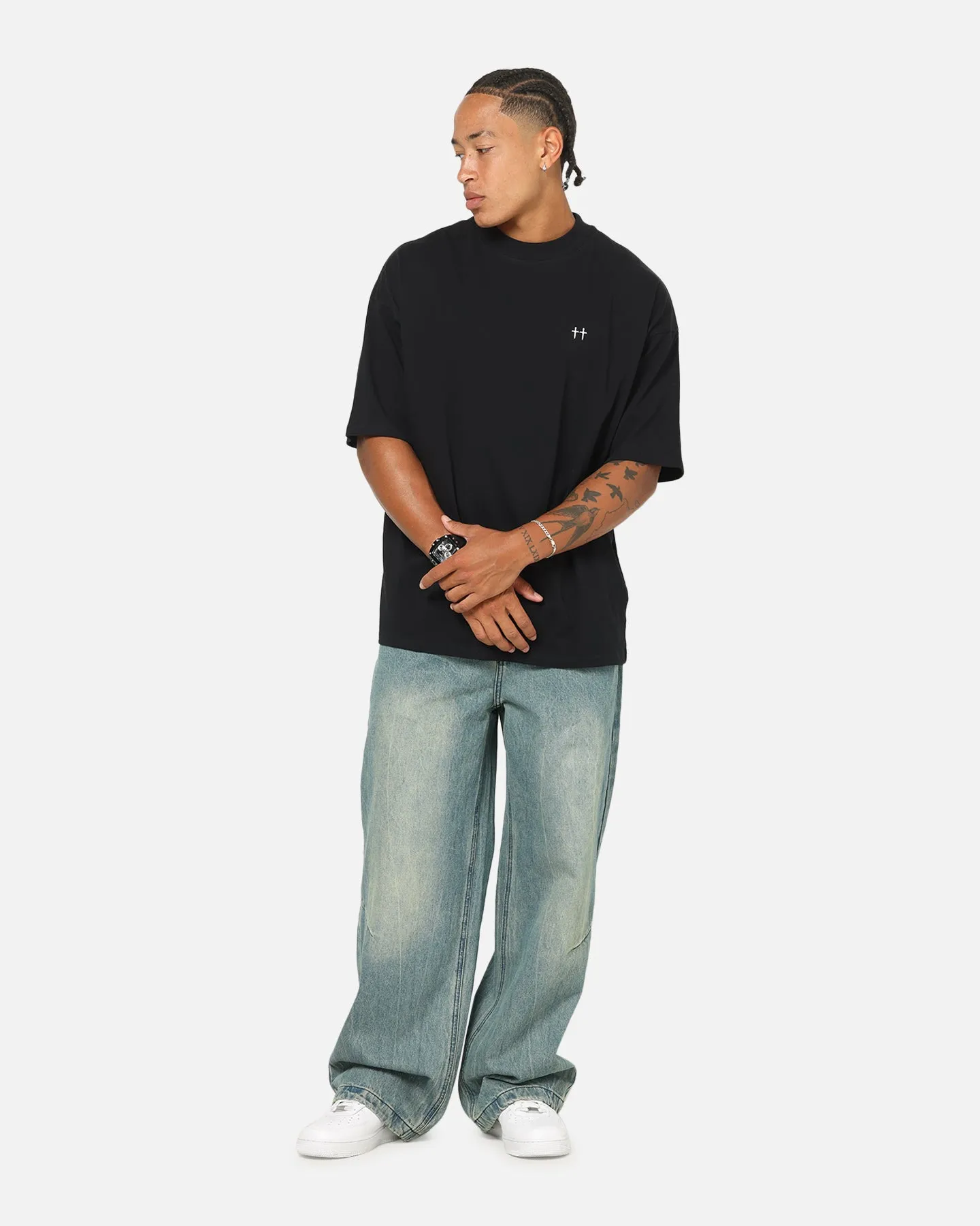 Saint Morta Divine Duty Mock Neck T-Shirt Black sold by Culture Kings product image thumbnail 4