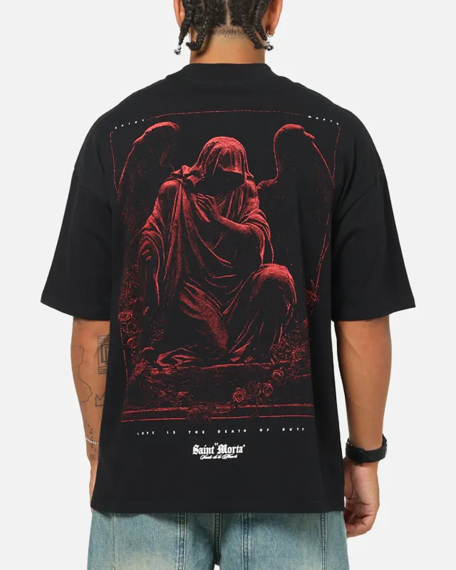 Saint Morta Divine Duty Mock Neck T-Shirt Black sold by Culture Kings