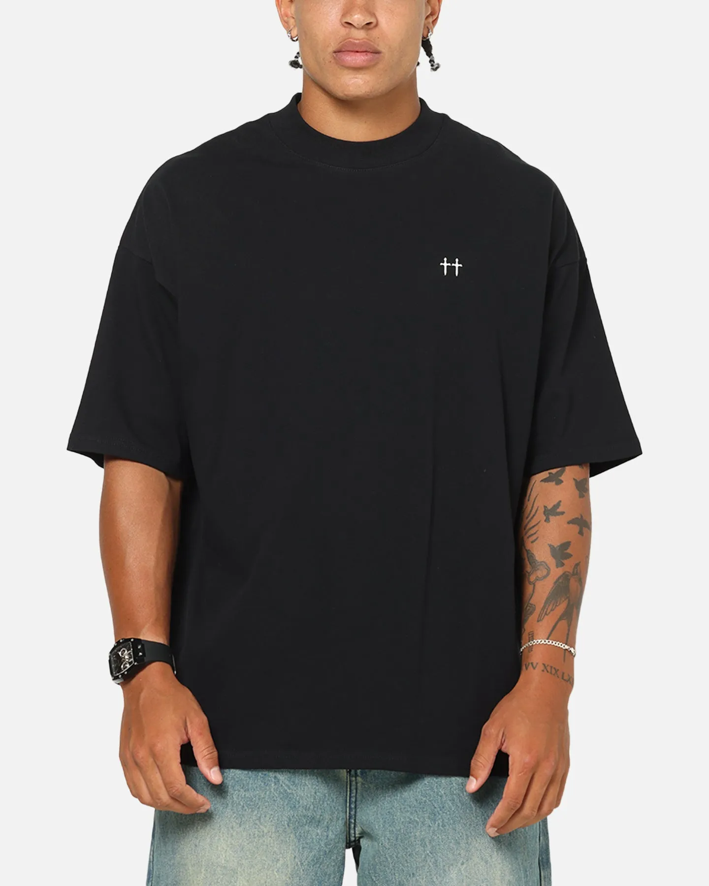 Saint Morta Divine Duty Mock Neck T-Shirt Black sold by Culture Kings product image thumbnail 2
